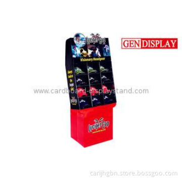 Retail Paper Cardboard Floor Display Stand For Supermarket